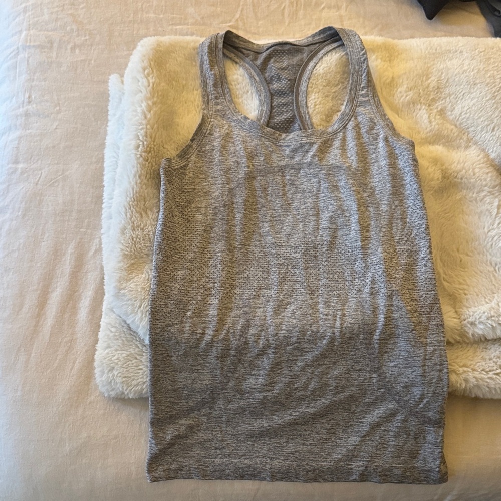 Lululemon Gray Swiftly  Racerback Tank Top size 4